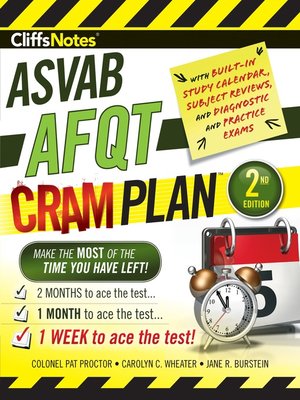 cover image of CliffsNotes ASVAB AFQT Cram Plan
